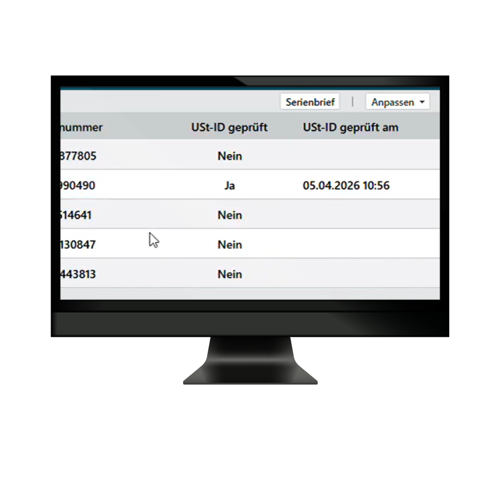 Ein Ausschnitt zeigt, wie die automatische Speicherung im Kontakt aussieht.